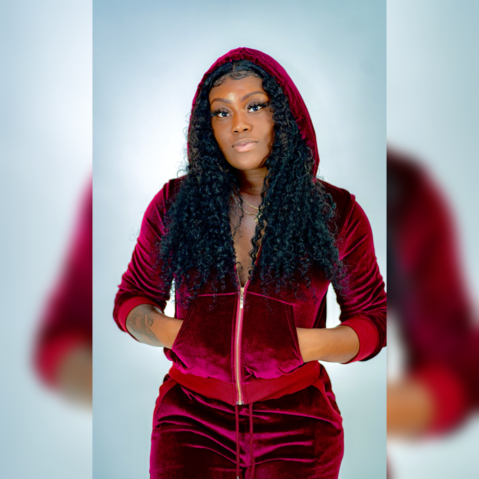 Burgundy Velvet Jogger Set
