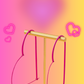 Clouded Heart Hoop Earrings