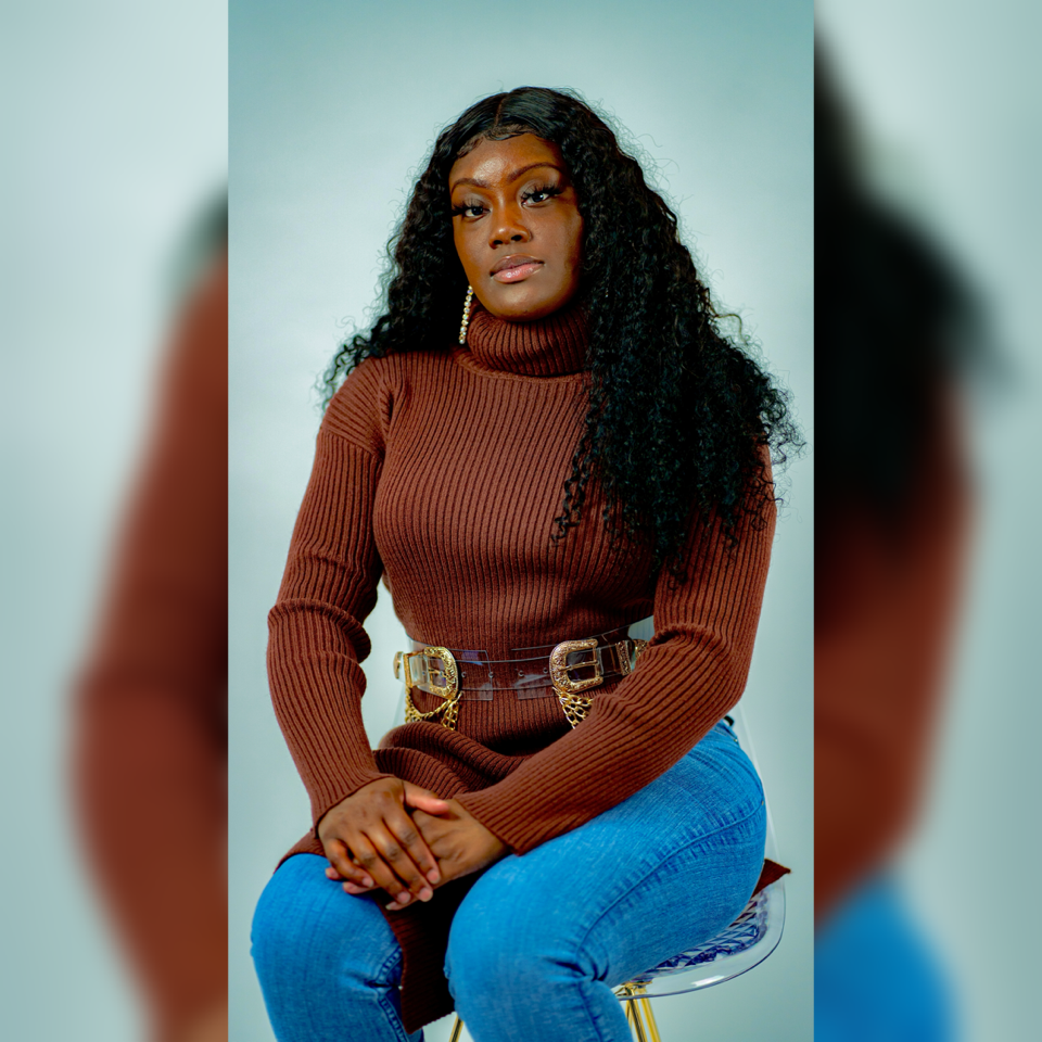 Long Brown Fashion Sweater