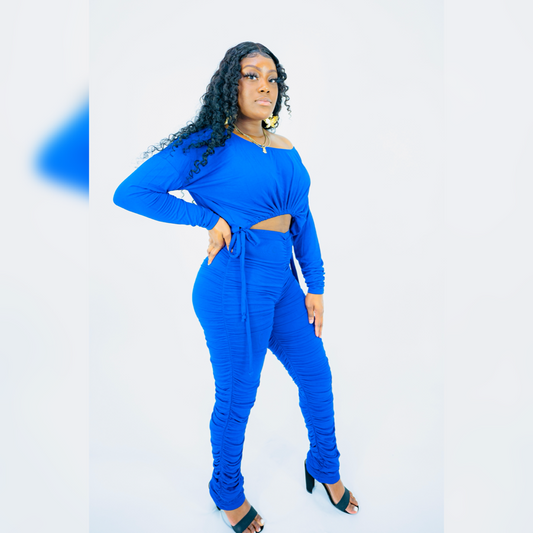 Its Giving Royal Blue Pants Set