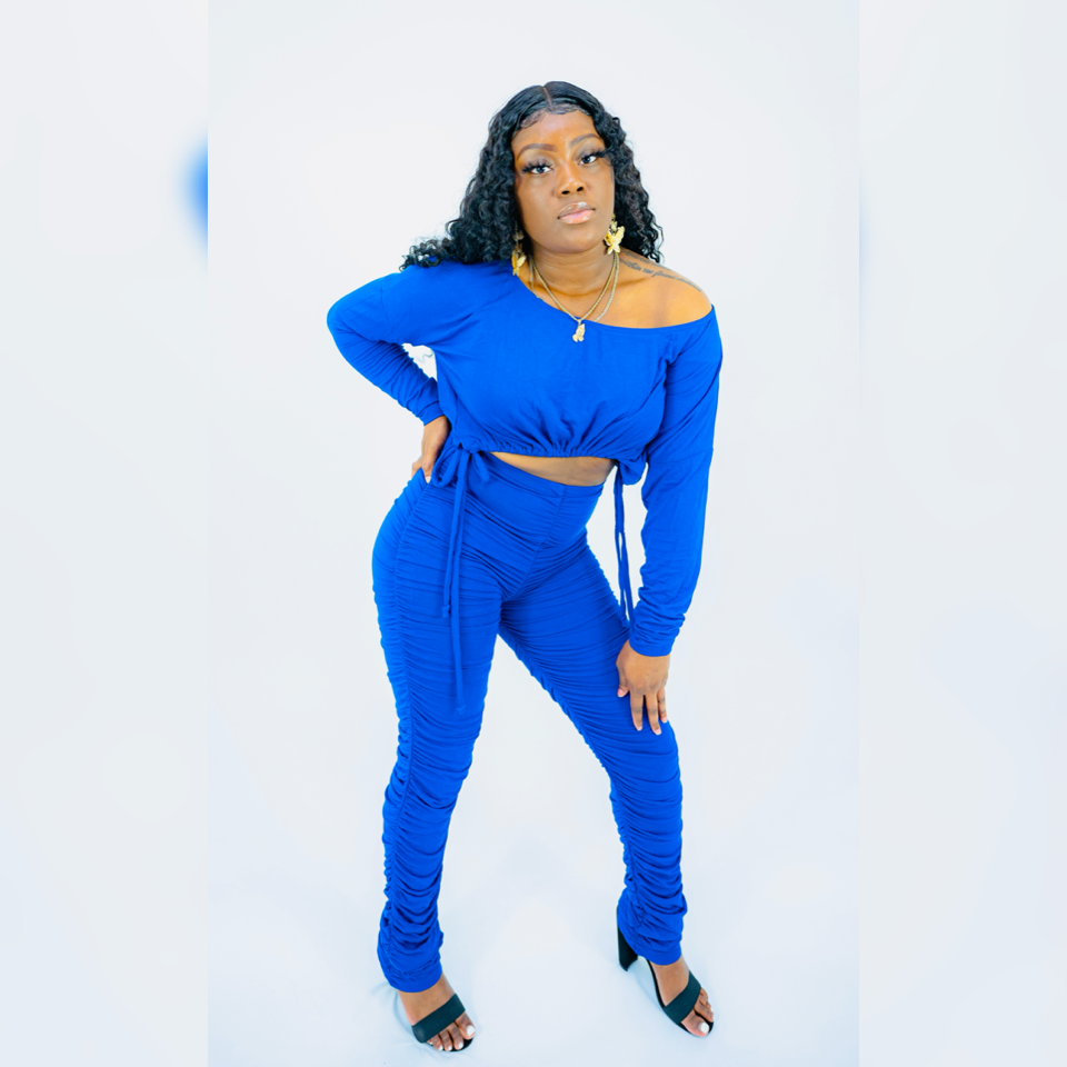 Its Giving Royal Blue Pants Set