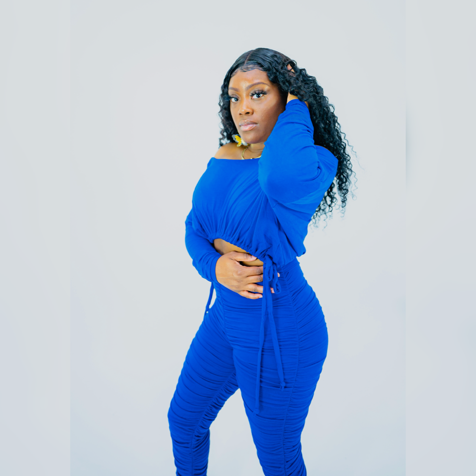 Its Giving Royal Blue Pants Set