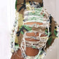 Camouflage Tie Die Printed Shorts